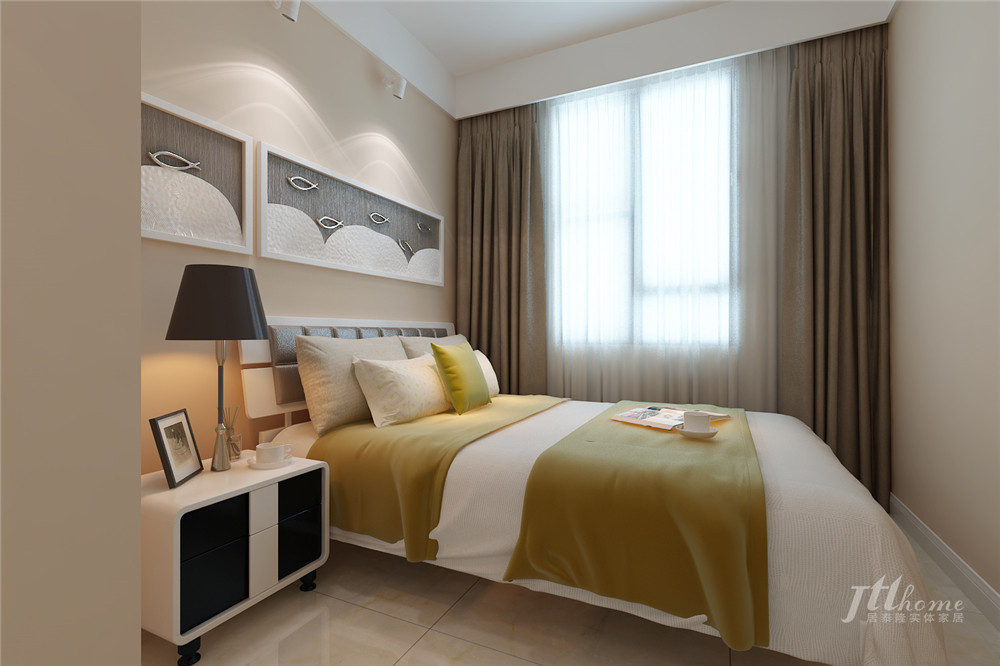 简约 复式 舒适 宁静 卧室图片来自居泰隆深圳在景蜜村现代简约五居室的分享