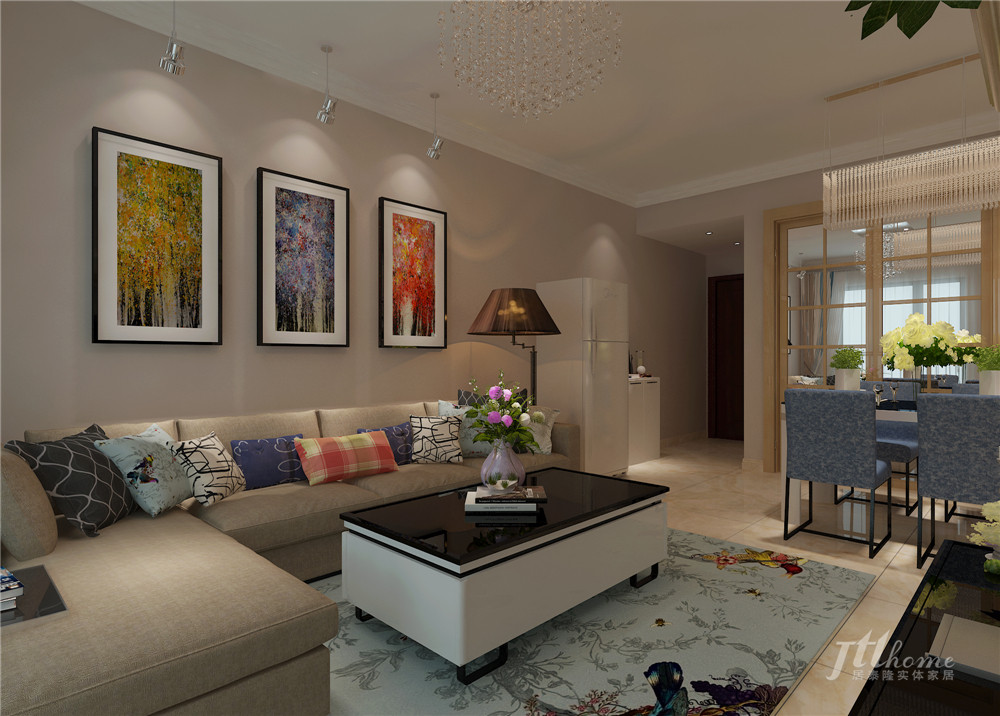 简约 舒适 环保 二居 白领 客厅图片来自居泰隆深圳在海心汇福园现代简约二居室的分享