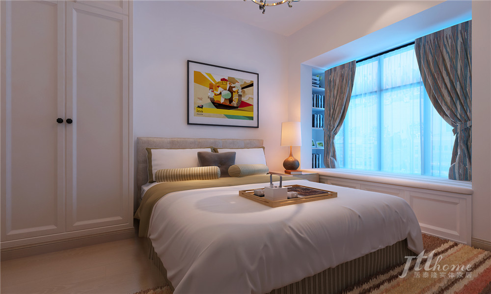 简约 宜居 三居 白领 舒适 卧室图片来自居泰隆深圳在大运城邦现代简约三居室的分享