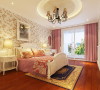 主卧室：此房间为业主二人的居住空间，所以整体的装饰和色调温馨明朗。