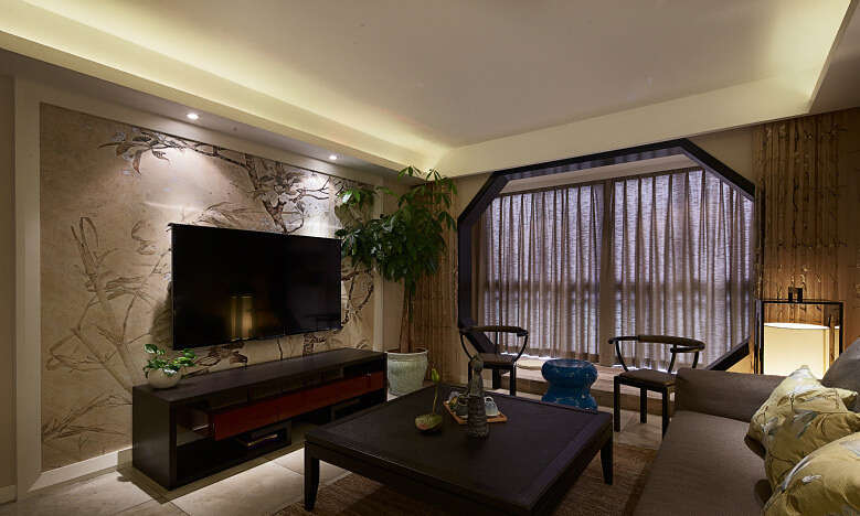 简约 田园 混搭 三居 悦城 新中式风格 70后 客厅图片来自成都V2装饰在悦城新中式风格的分享