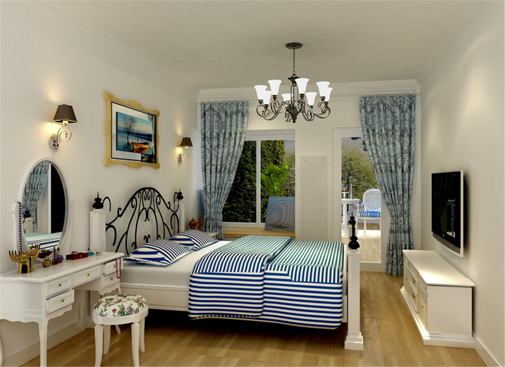 三居 白领 收纳 旧房改造 80后 小资 卧室图片来自实创装饰完美家装在融泽嘉园120平地中海风格案例的分享