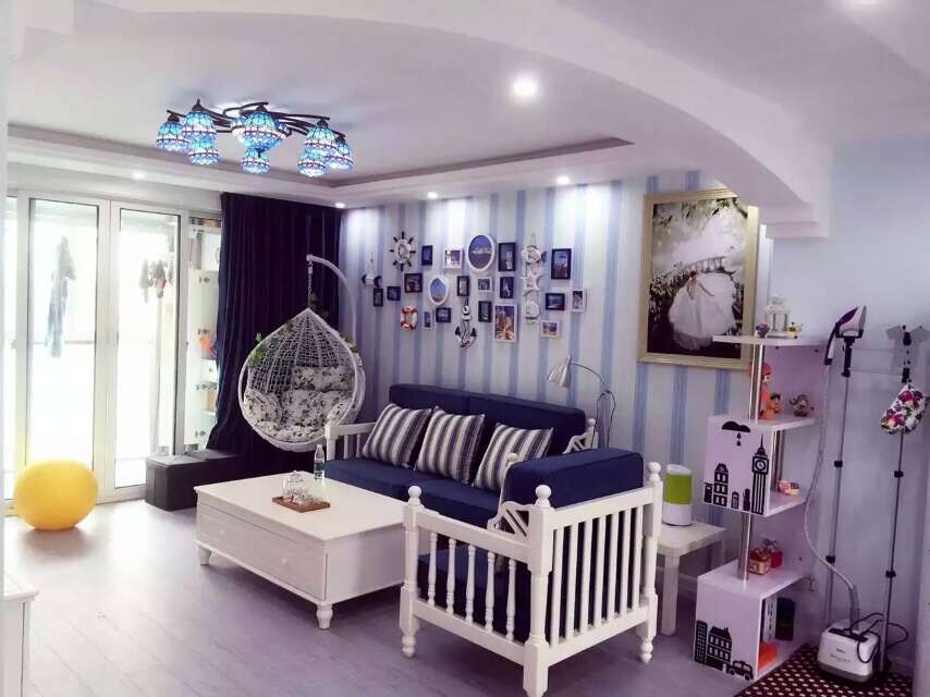 地中海 三居 装修 田园 客厅图片来自南京实创装饰夏雨荷在旭日上城119平--小清新地中海风的分享