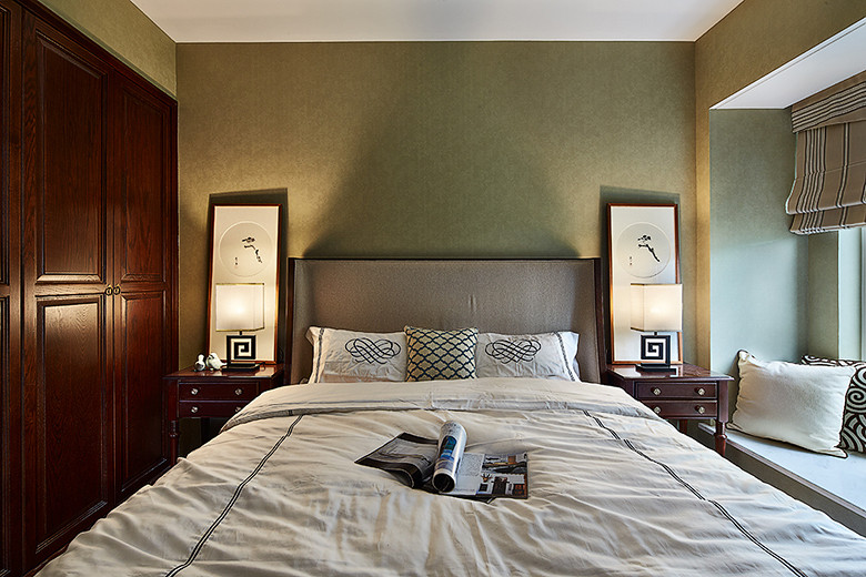 卧室图片来自佰辰生活装饰在110平新中式让浮躁的心静下来的分享