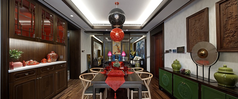 二居 餐厅图片来自四川建拓建筑装饰工程有限公司在新中式的分享