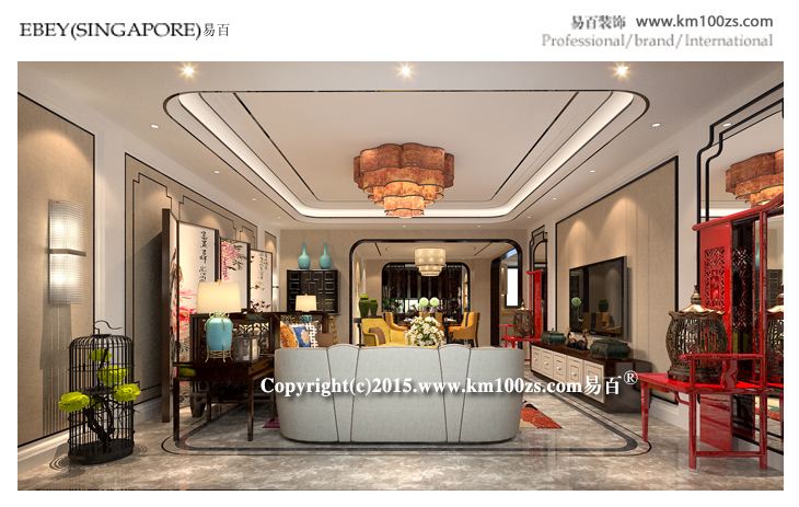 80后 白领 别墅 玄关图片来自昆明易百装饰-km100zs在中洲阳光新中式—“静若繁花”的分享