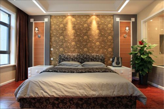 日升装饰 卧室图片来自装修设计芳芳在曲江亮丽家园新中式四居的分享
