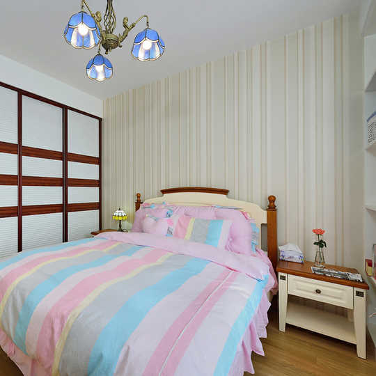 三居 地中海式 设计案例 卧室图片来自苹果装饰公司在62m²蓝色地中海式风格的分享