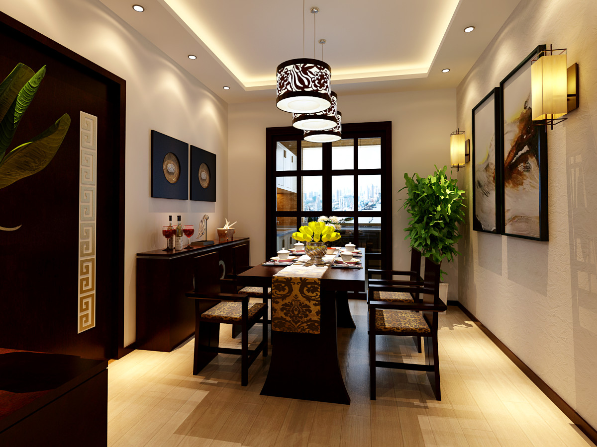 餐厅图片来自fy1160721905在顶秀美泉三居室中式风格案例的分享
