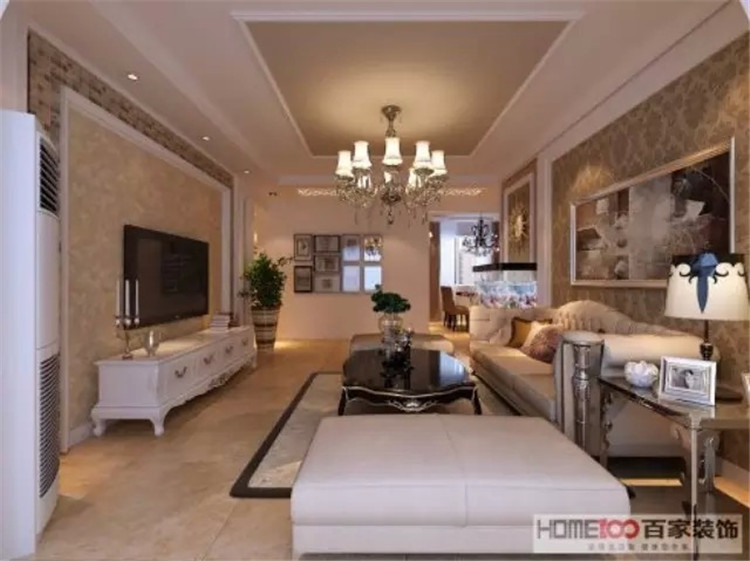 客厅图片来自百家装饰-小李在中海国际125平欧式风格的分享