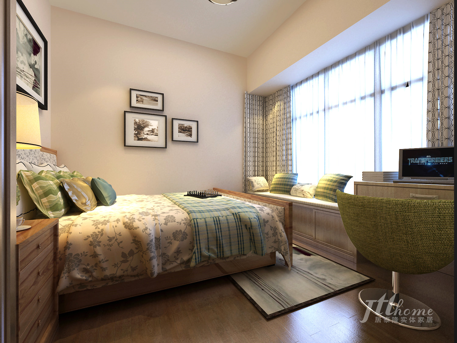 简约 二居 宜居 舒适 温馨 卧室图片来自居泰隆深圳在振业天峦  现代简约 二居室的分享
