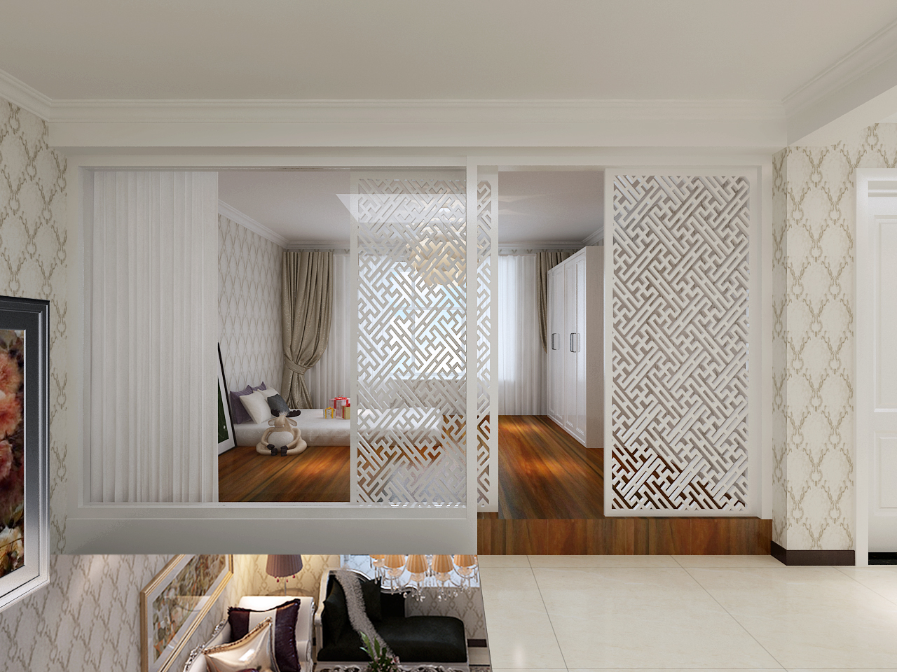 三居 欧式 卧室图片来自山西东唐装饰公司在A+5米4（复式）的分享