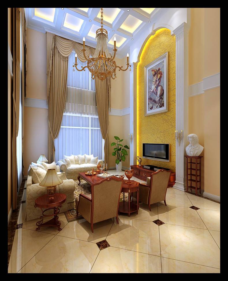 别墅 欧式 80后 客厅图片来自爱尚易格装饰设计在玫瑰园别墅263设计案例的分享