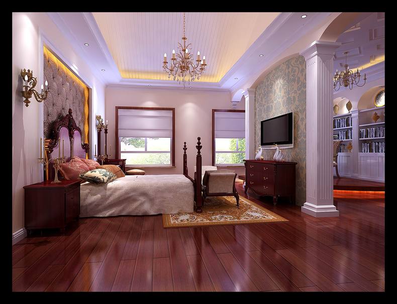 别墅 欧式 80后 卧室图片来自爱尚易格装饰设计在玫瑰园别墅263设计案例的分享