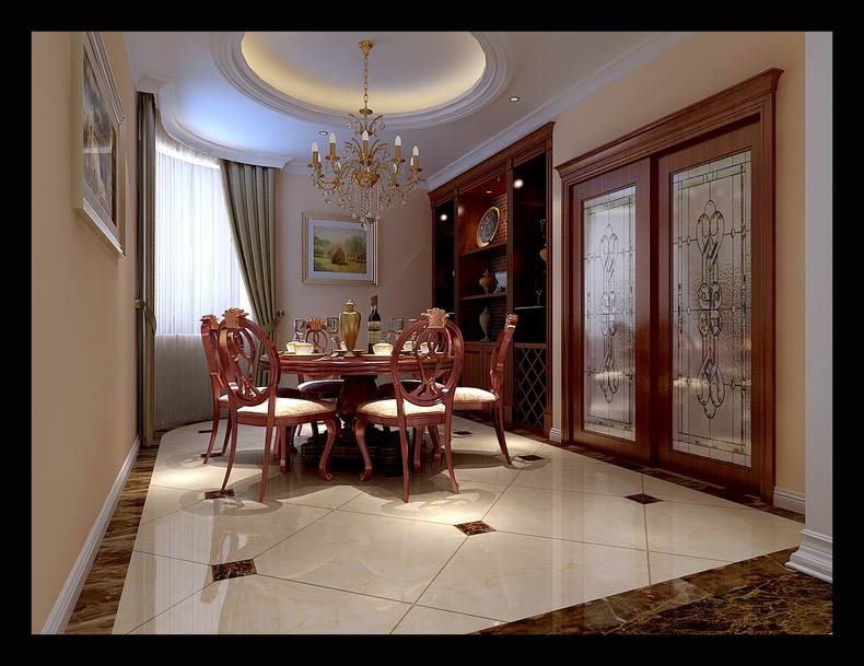 别墅 欧式 80后 餐厅图片来自爱尚易格装饰设计在玫瑰园别墅263设计案例的分享
