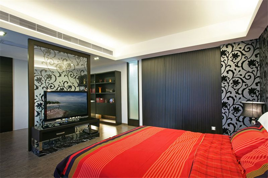 日升装饰 卧室图片来自装修设计芳芳在莱安逸珲现代简约三居的分享