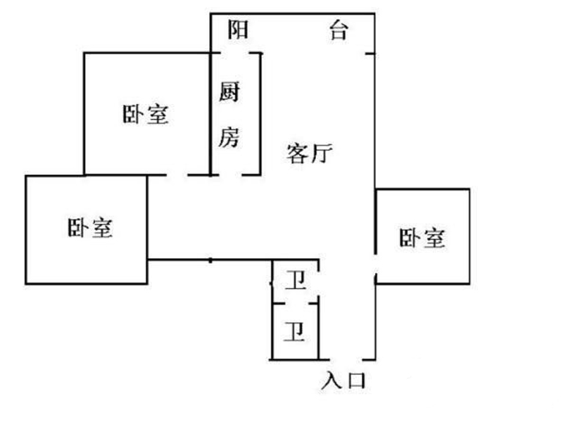 新古典 三居 户型图图片来自北京精诚兴业装饰公司在丰体时代花园的分享