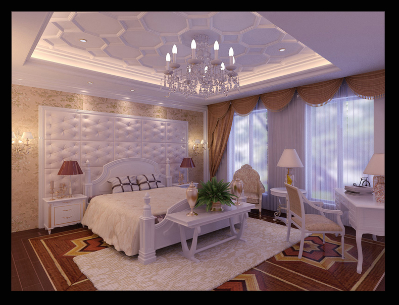 别墅 欧式 80后 卧室图片来自爱尚易格装饰设计在玫瑰园别墅263设计案例的分享