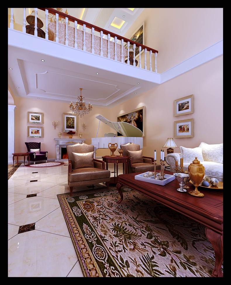 别墅 欧式 80后 客厅图片来自爱尚易格装饰设计在玫瑰园别墅263设计案例的分享