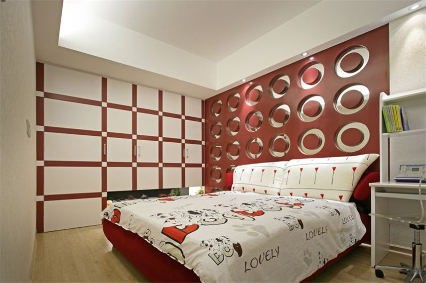 日升装饰 卧室图片来自装修设计芳芳在莱安逸珲现代简约三居的分享