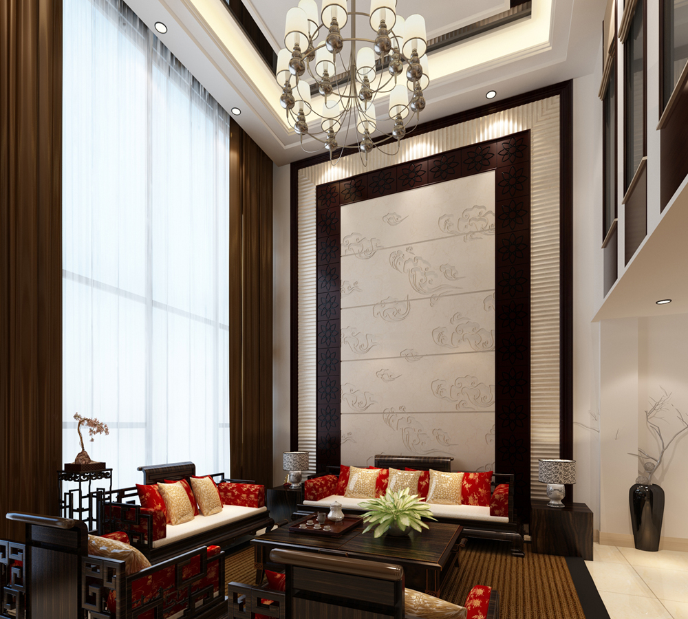 客厅图片来自广州名雕装饰在以中式古典内涵为设计元素的分享