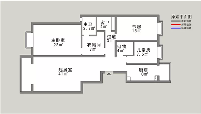 简约 欧式 旧房改造 户型图图片来自北京今朝装饰郭风在一首老情歌的分享