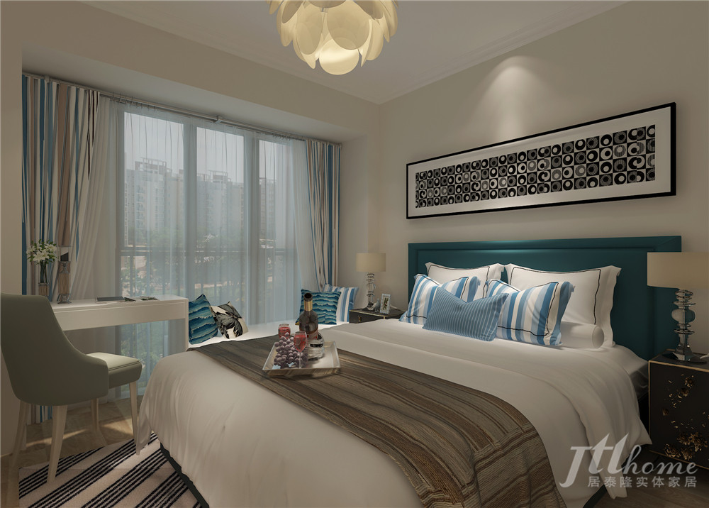 简约 三居 宜居 舒适 温馨 卧室图片来自居泰隆深圳在福盈中央山现代简约 三居室的分享