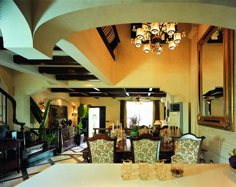 别墅 餐厅图片来自百合居装饰在美式别墅的分享