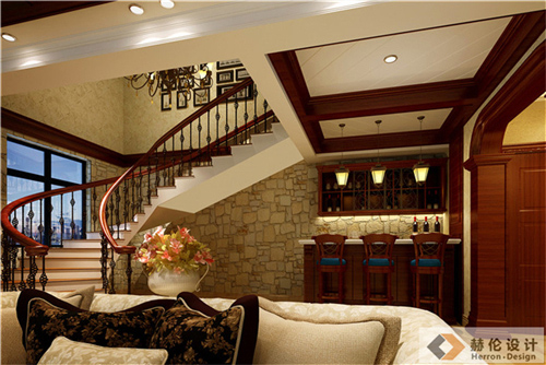 楼梯图片来自武汉赫伦美筑设计在宜昌别墅的分享