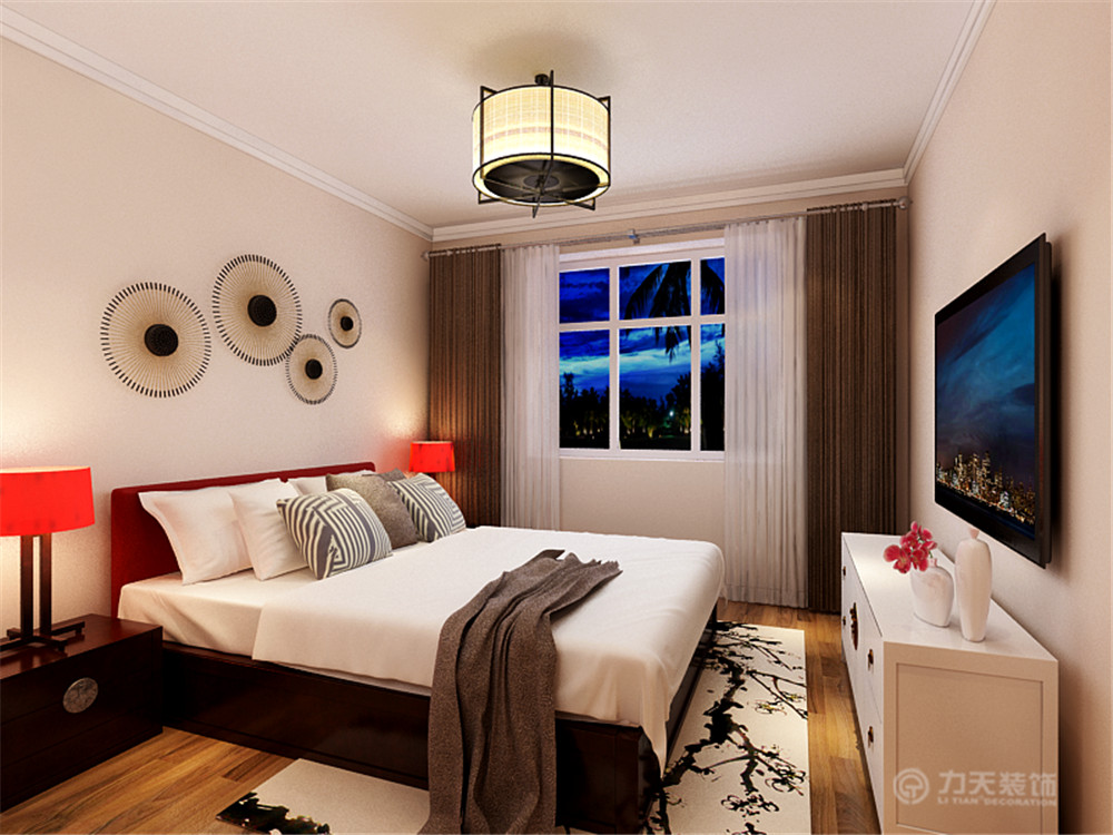 二居 卧室图片来自阳光力天装饰糖宝儿在新中式 | 招商依云郡 125㎡的分享