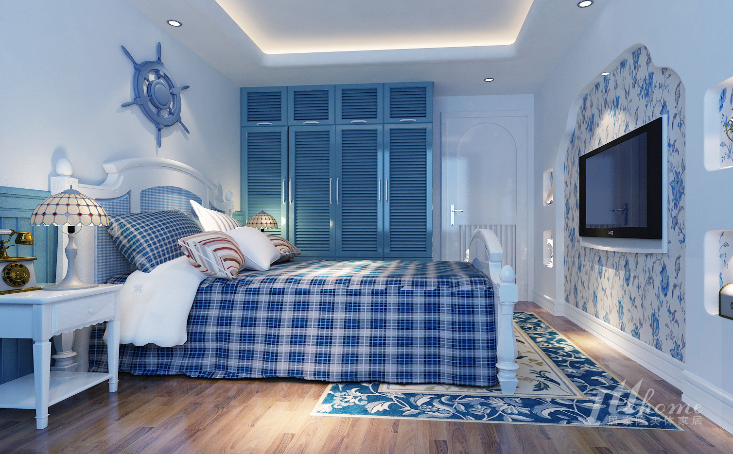 地中海 三居 舒适 宜居 浪漫 卧室图片来自居泰隆深圳在地中海三居室拎包入住的分享