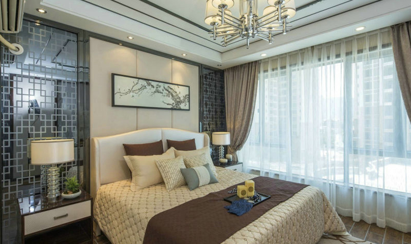 青岛装修 新中式 青岛装饰 卧室图片来自青岛威廉装饰在安桥东城国际的分享