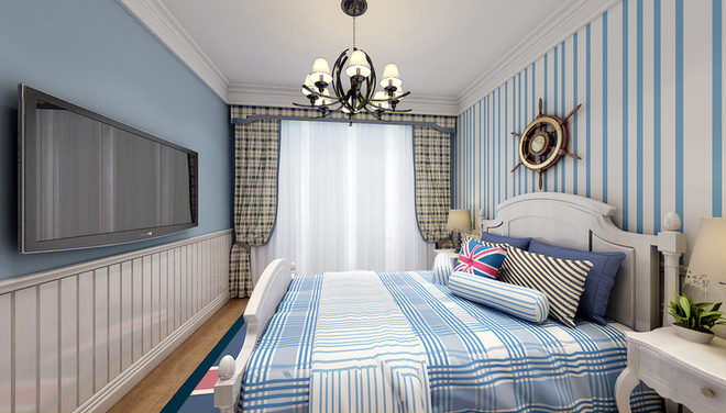 地中海风格 两居 卧室图片来自实创装饰上海公司在100平地中海清新性感雅居的分享