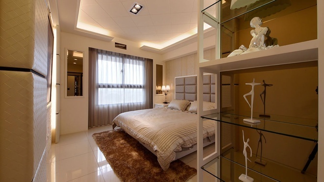简约 80后 小资 卧室图片来自四川岚庭装饰工程有限公司在140平现代简约风格婚房设计的分享