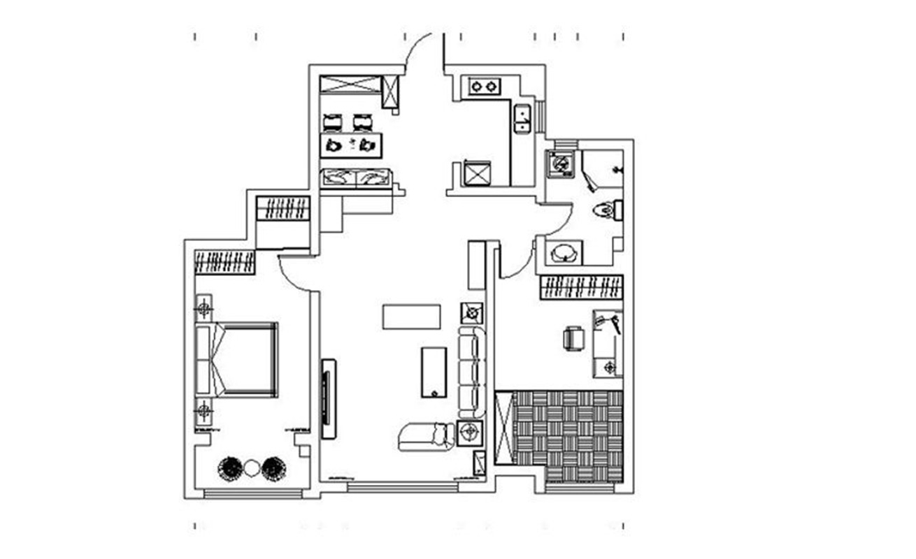 美式 田园 三居 整体家装 户型图图片来自郑州实创装饰啊静在美式田园三居的分享
