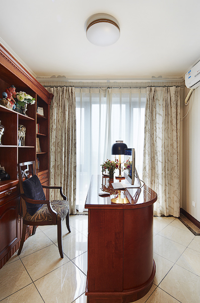 混搭风格 别墅装修 上海院子 书房图片来自实创装饰上海公司在289平混搭风格装修设计的分享