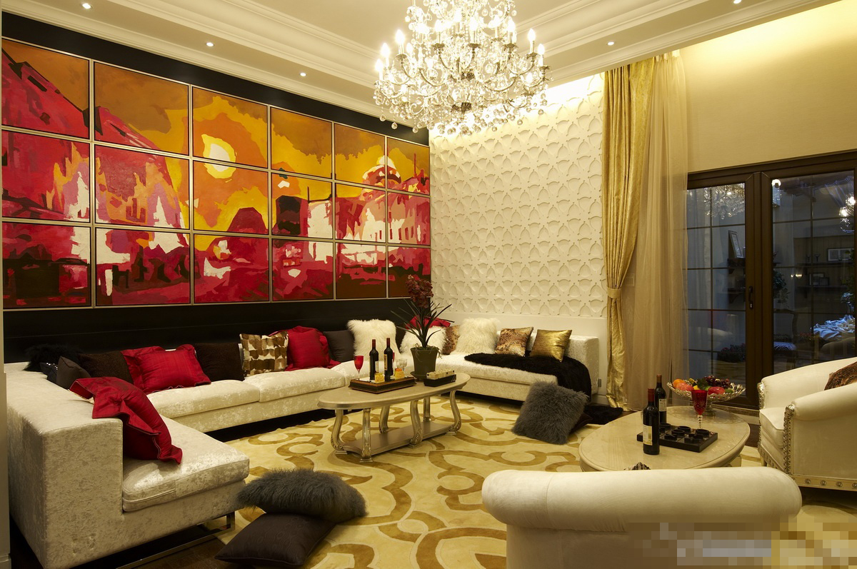 欧式 别墅 白领 收纳 客厅图片来自北京装修设计o在香江别墅装修欧式风格设计案例的分享
