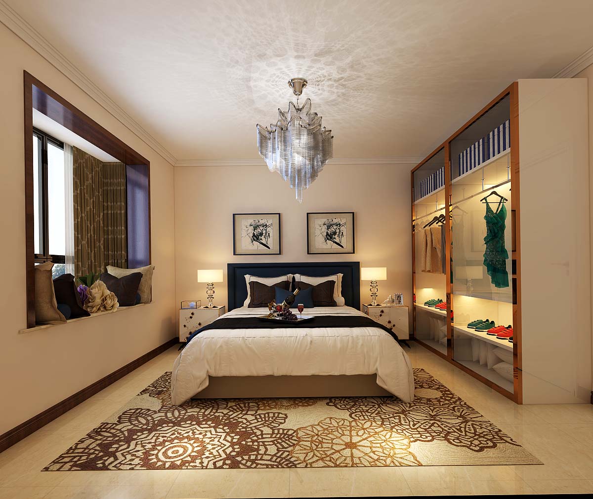 简约 二居 卧室图片来自太原金尚装饰王卓娅在坤泽十里城-现代简约-87平的分享