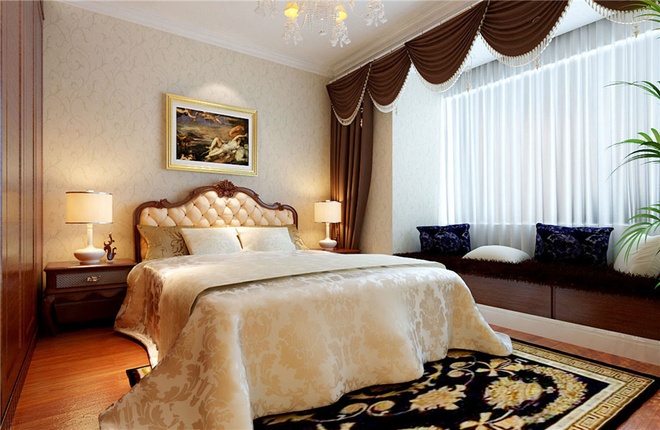 欧式 卧室图片来自重庆鹏友百年装饰艺术空间在【鹏友百年装饰】融汇温泉城的分享