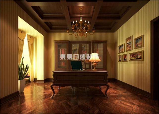 美式风格 三室二厅 书房图片来自长沙东易日盛装饰在长沙华都-美式风格的分享