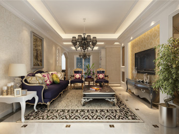 紫薇尚层140平老房翻新欧式风格