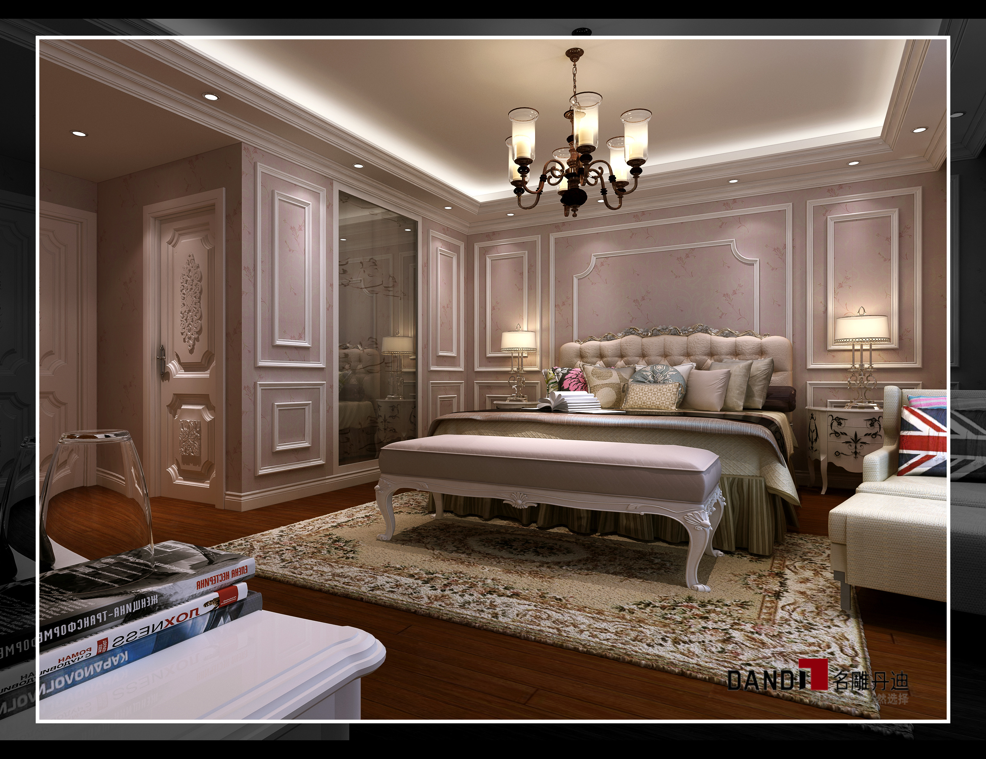欧式 别墅 完美的典线 细节处理 舒适触感 文化情趣 尊贵与典雅 审美高度 卧室图片来自名雕丹迪在纯水岸欧式别墅的分享