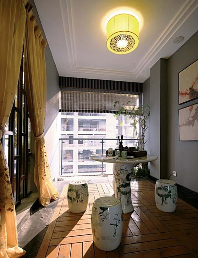 嘉年华装饰 保利城 中式 二居室 89平 阳台图片来自武汉嘉年华装饰在中式二居·如旧时的约定的分享