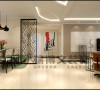 走廊的造型和客厅融为一体，仿叶子形状的走廊，给人一种大自然的感觉。