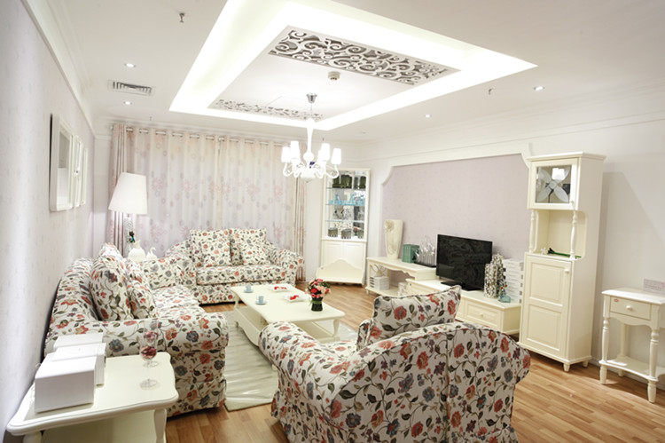 田园 二居 白领 实创装饰 客厅图片来自上海实创-装修设计效果图在实创装饰上海95平米韩式田园风格的分享