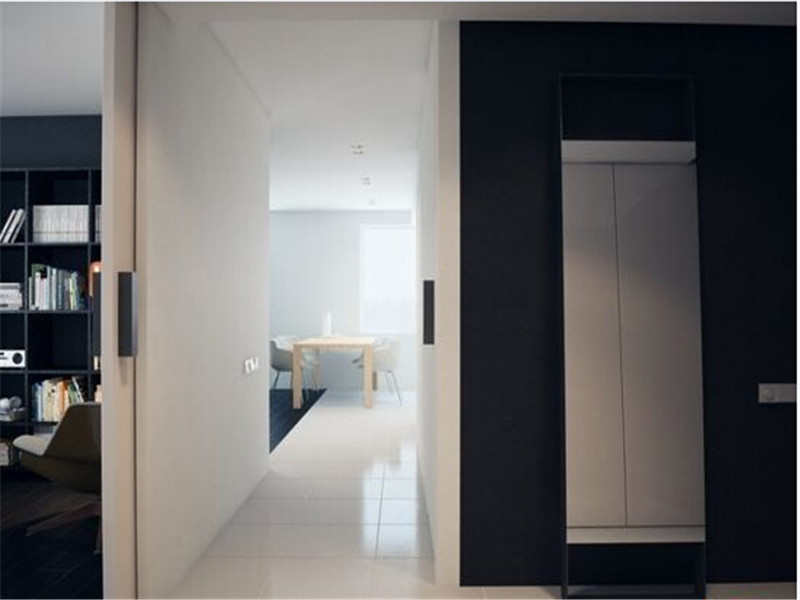 黑白 现代 公寓 玄关图片来自北京精诚兴业装饰公司在极致黑白现代公寓的分享