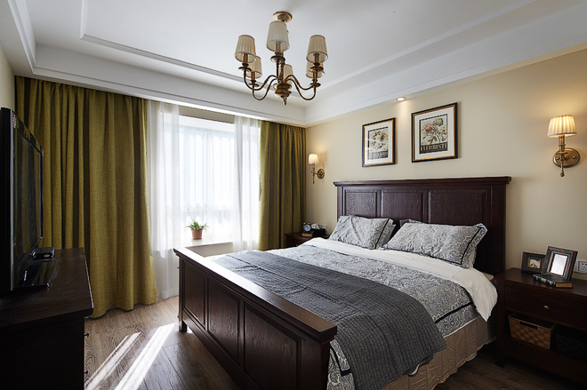 卧室图片来自四川岚庭装饰工程有限公司在简约美式135平三室二厅的分享