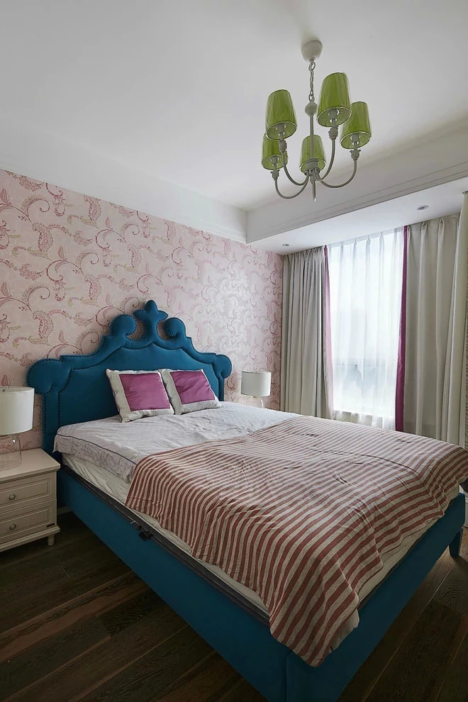 卧室图片来自四川岚庭装饰工程有限公司在A1户型雅居乐89㎡居现代美式风的分享