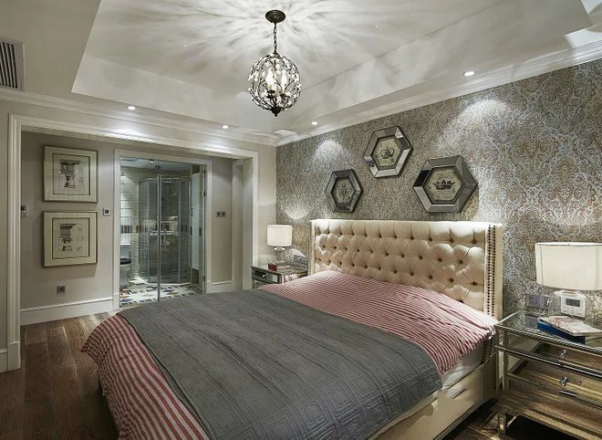 卧室图片来自四川岚庭装饰工程有限公司在A1户型雅居乐89㎡居现代美式风的分享