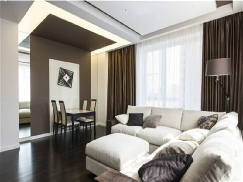 现代 简约风格 两居 灰褐色调 柔和 客厅图片来自北京精诚兴业装饰公司在简单大气的灰褐色调现代公寓的分享